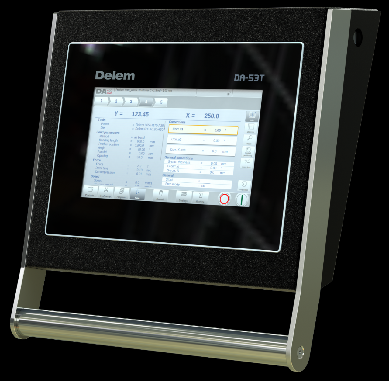 Контроллер Da-66t Cnc Гидравлический листогибочный пресс Цена с системой сенсорного экрана 3d